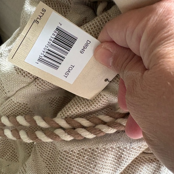 NWT Beige Geometric Patterned Backpack - Picture 7 of 10